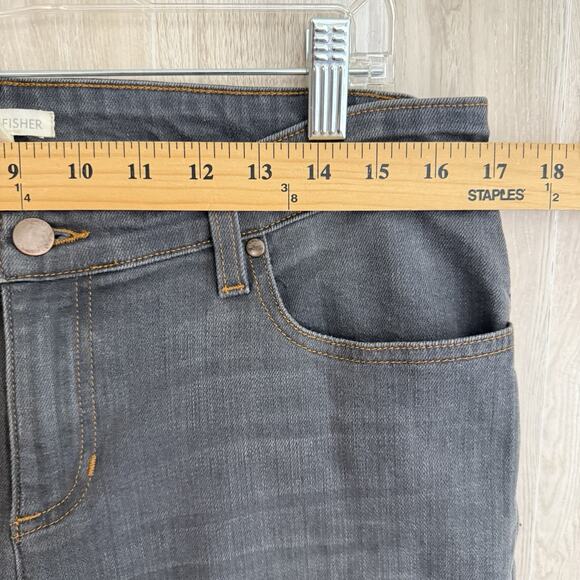 Eileen Fisher Jeans Womens 10 Gray Straight Leg Organic Cotton Blend Stretch USA - Picture 7 of 14